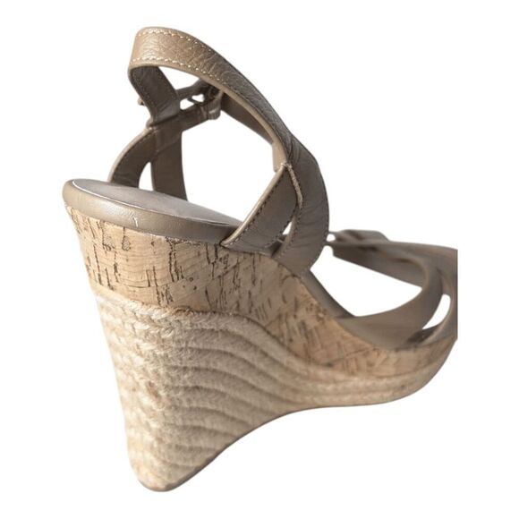 CHARLES BY CHARLES DAVID Little Leather Strappy Wedge Sandal Size 10M - Picture 9 of 9